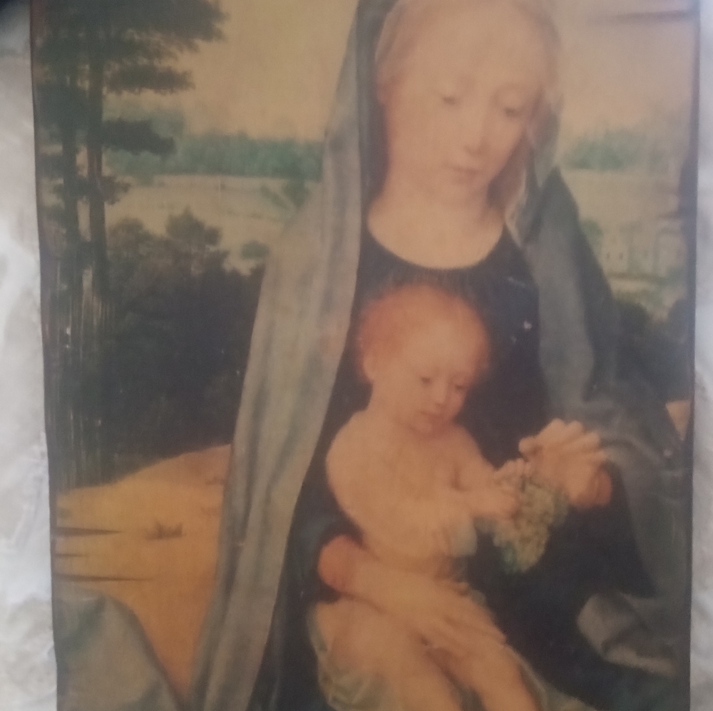 Mary's Trip To Egypt With Baby Jesus Wooden Wall Art